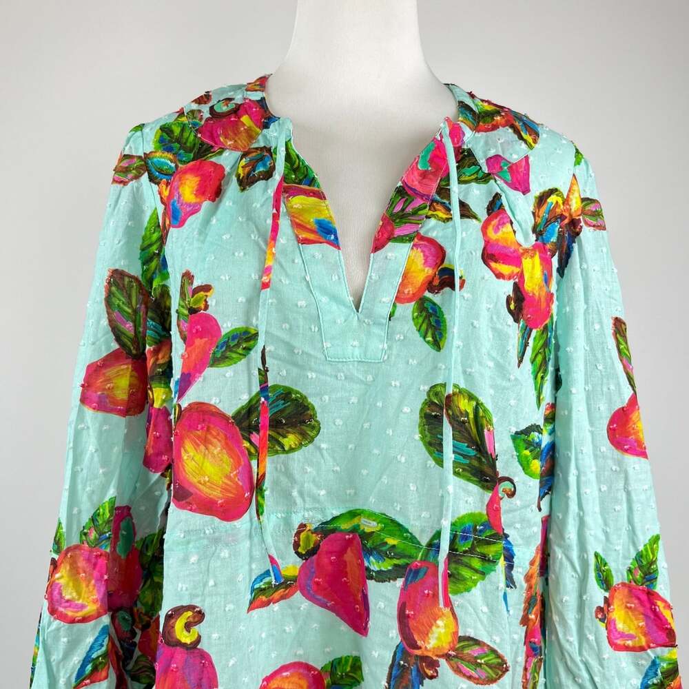 NWOT Tropical Fruit Parrot Print Mini Dress Size S - Picture 3 of 14